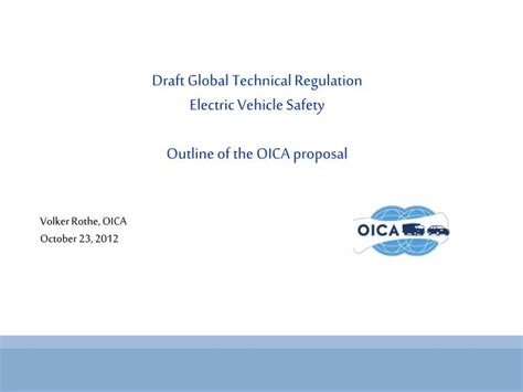 OICA proposal for Electrical Safety Post Crash: comparison 